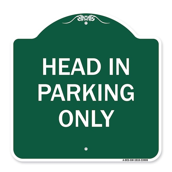 Signmission Designer Series Sign-Head in Parking Only, Green & White Aluminum Sign, 18" x 18", GW-1818-23908 A-DES-GW-1818-23908 - main
